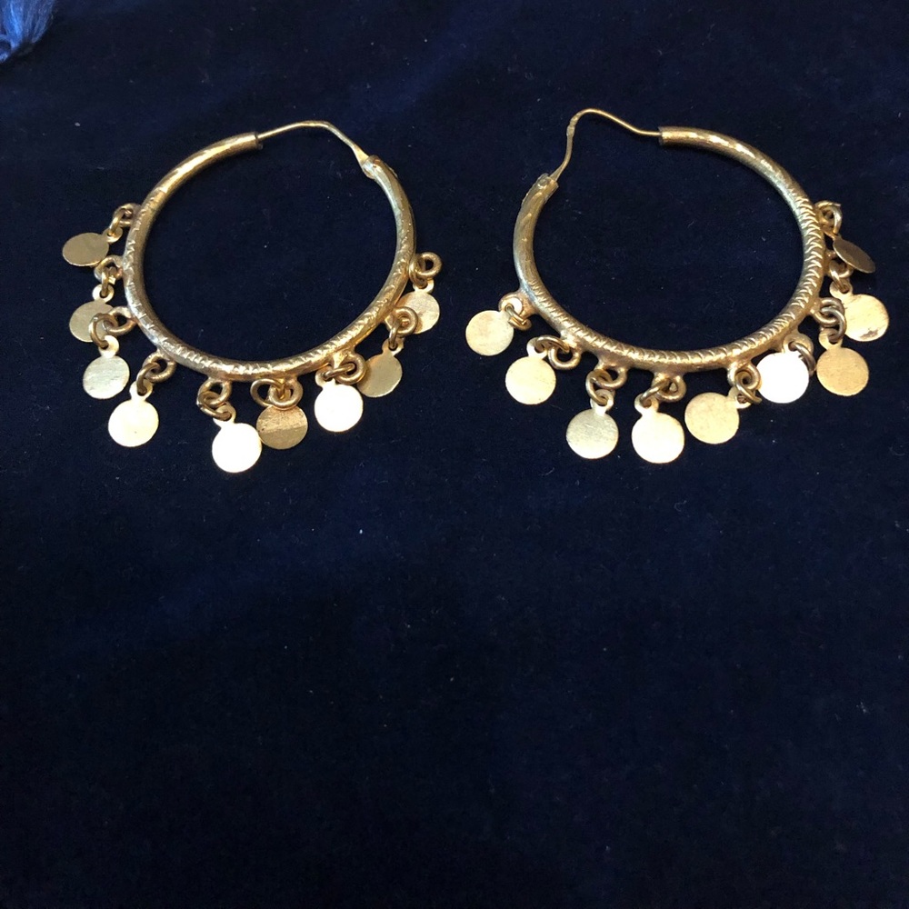 Egyptian costume jewelry-golden earrings